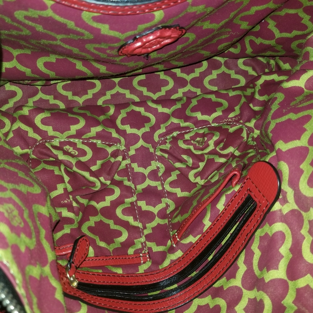 OrYany Red Suede and Leather Satchel - Picture 12 of 14